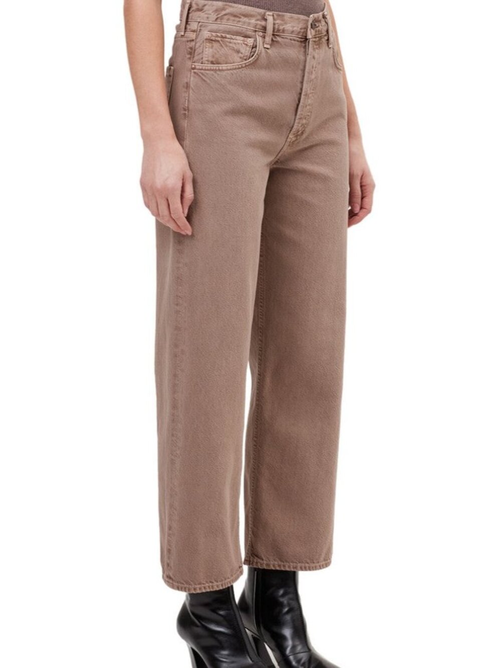 AGOLDE Light Brown High Waisted Wide Leg Denim SIZE 26